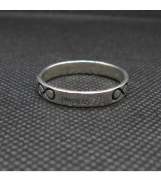 R002012 Genuine Sterling Silver Ring Infinity Band 4mm Solid Hallmarked 925 Handmade